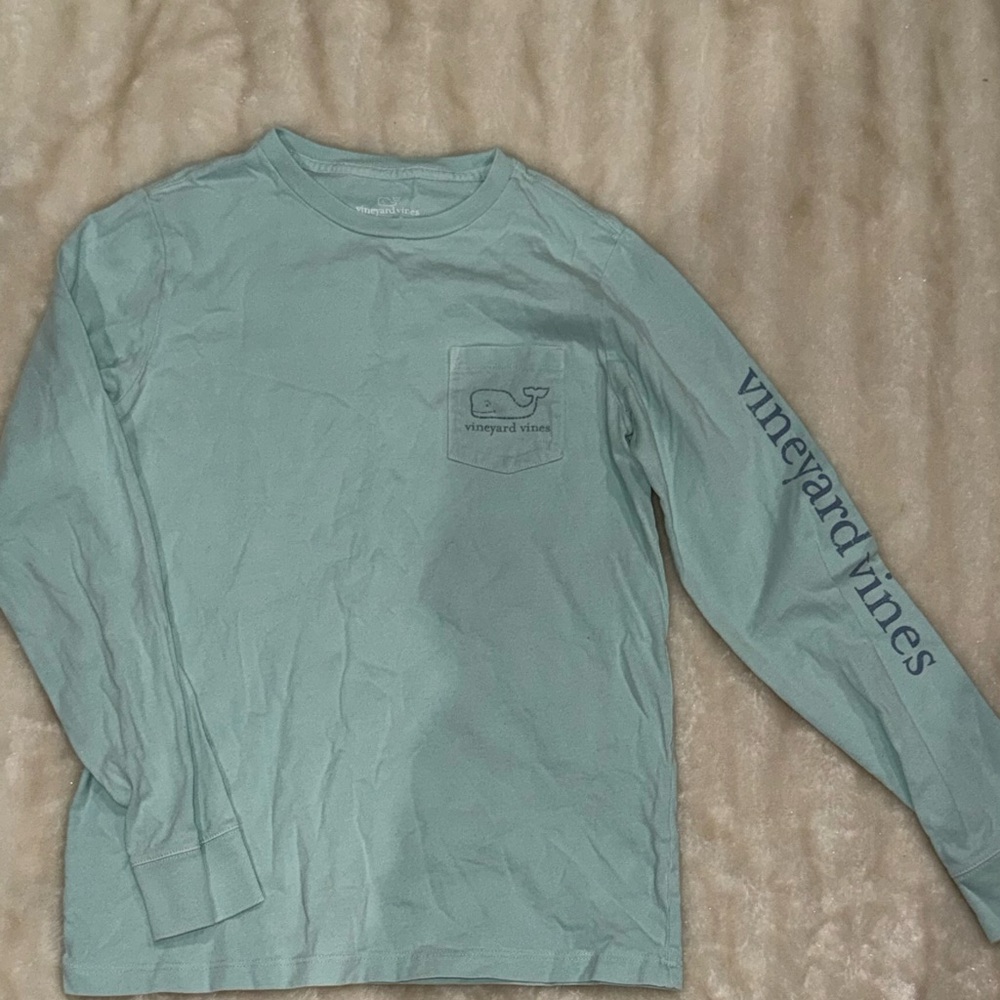 Vineyard Vines kids Long Sleeve‎ Tee - Soft Teal